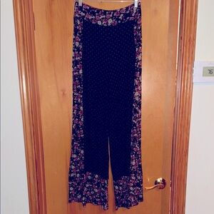 Farm Rio for Anthropologie Floral wide leg Pants Size Small